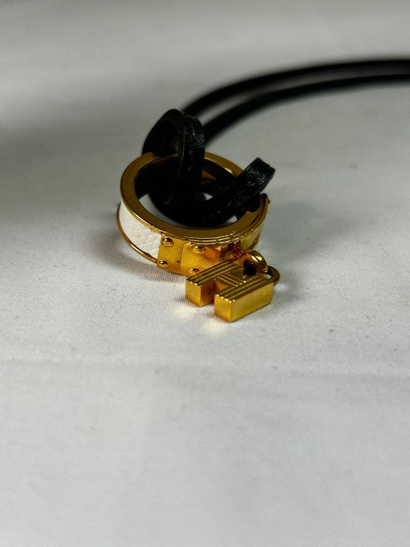 【iy/7.14/10】HERMES Hロゴチャーム ネックレス