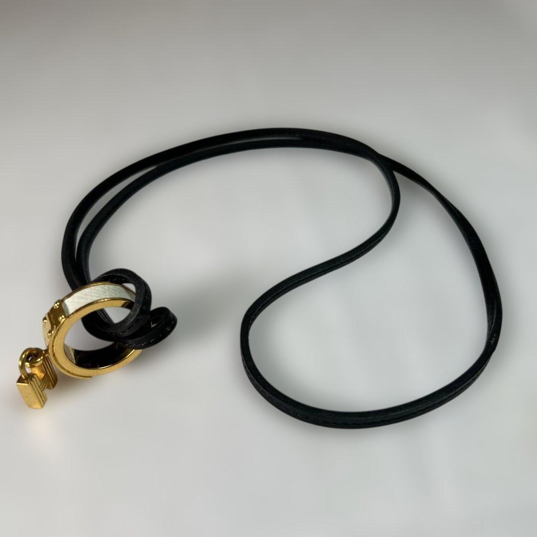 【iy/7.14/10】HERMES Hロゴチャーム ネックレス