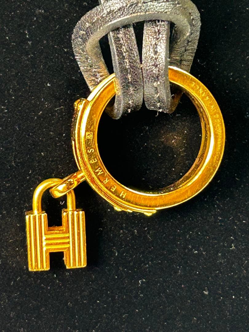 【iy/7.14/10】HERMES Hロゴチャーム ネックレス