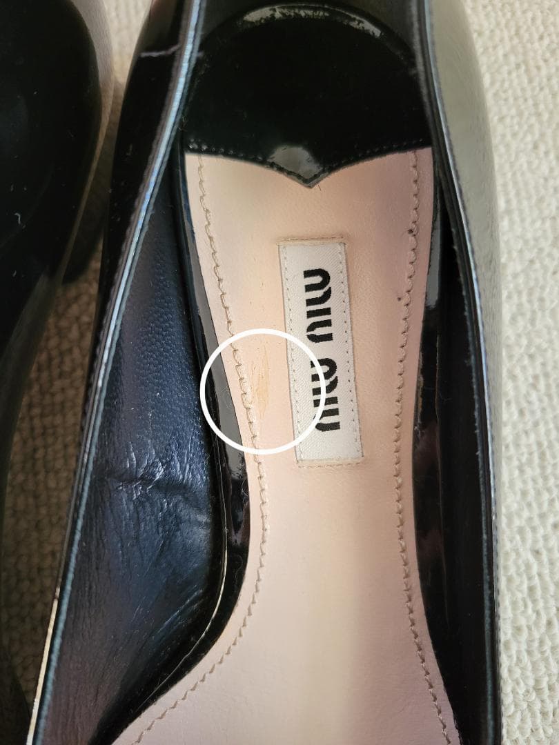 新品未使用 miu miu ブラック フラットシューズ