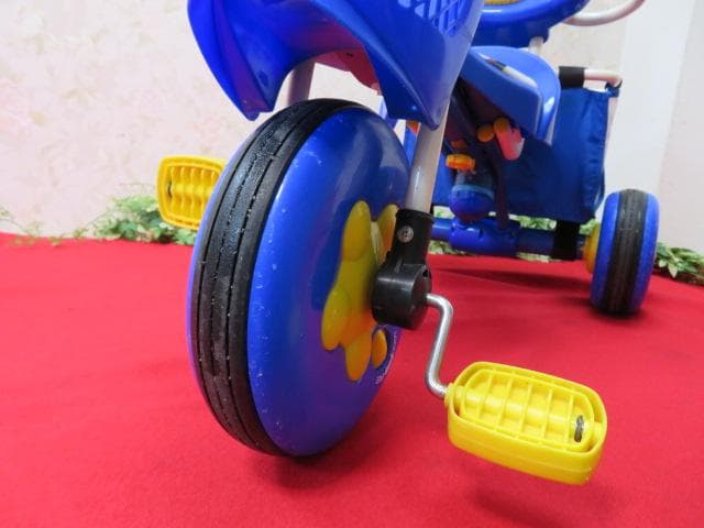 22FF1333 ミッキーマウス　手押し三輪車　ブルー