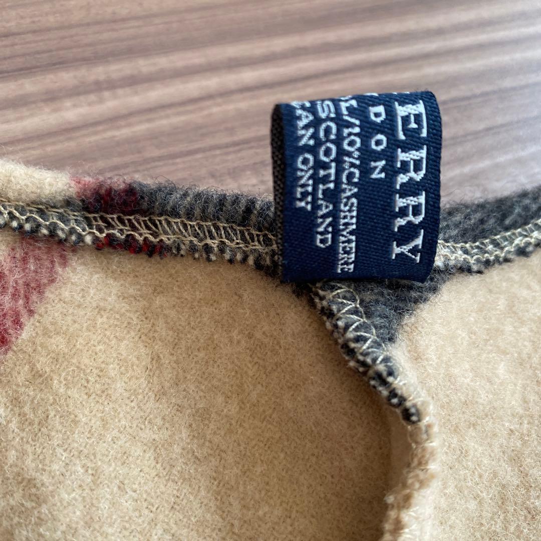 ★*★様 英国製 BURBERRYバーバリー チェック柄 カシミヤ ポンチョ ケ