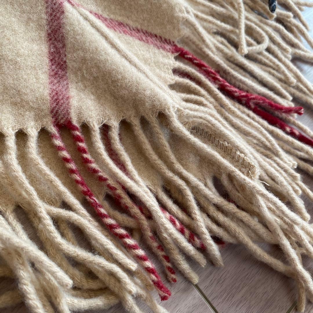 ★*★様 英国製 BURBERRYバーバリー チェック柄 カシミヤ ポンチョ ケ