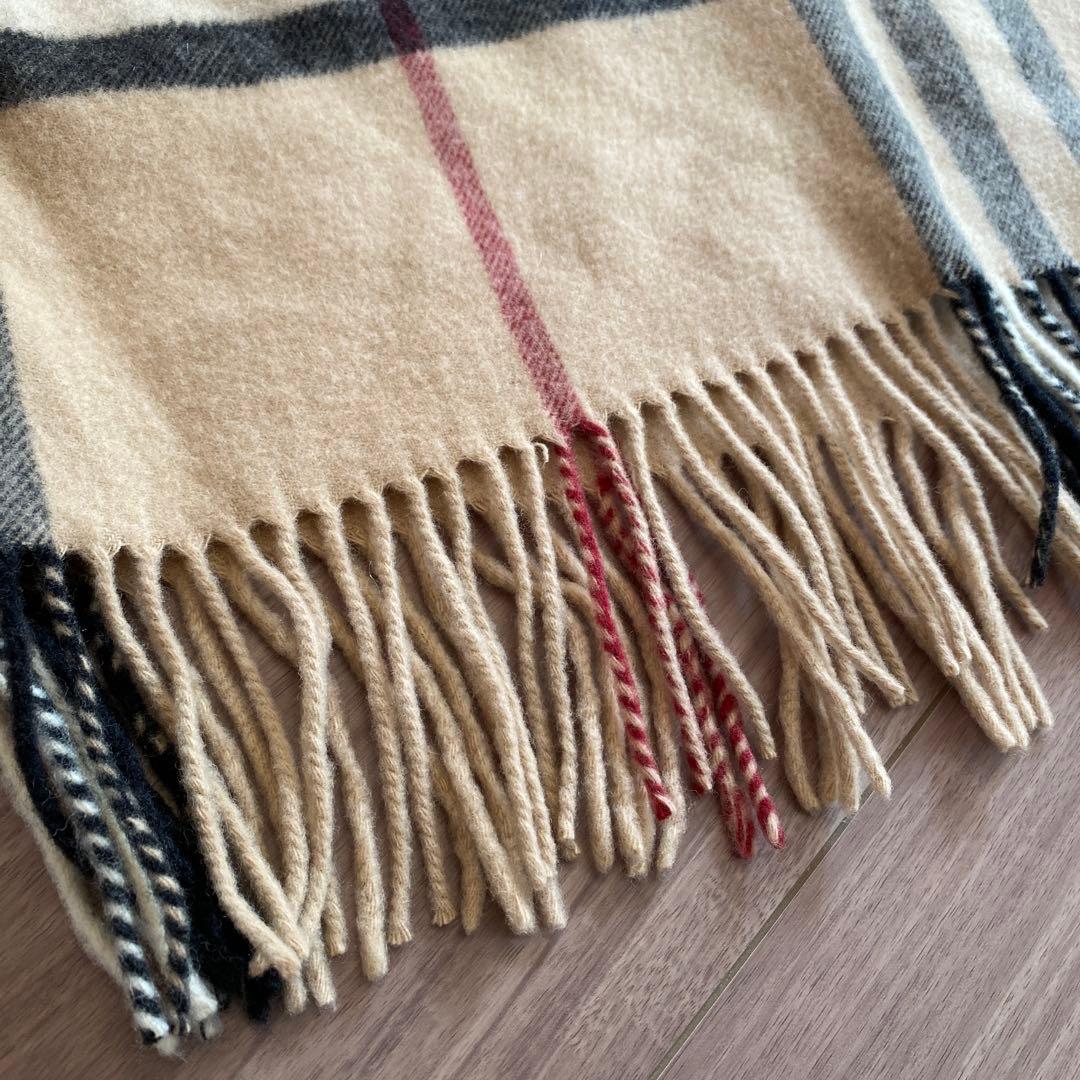 ★*★様 英国製 BURBERRYバーバリー チェック柄 カシミヤ ポンチョ ケ