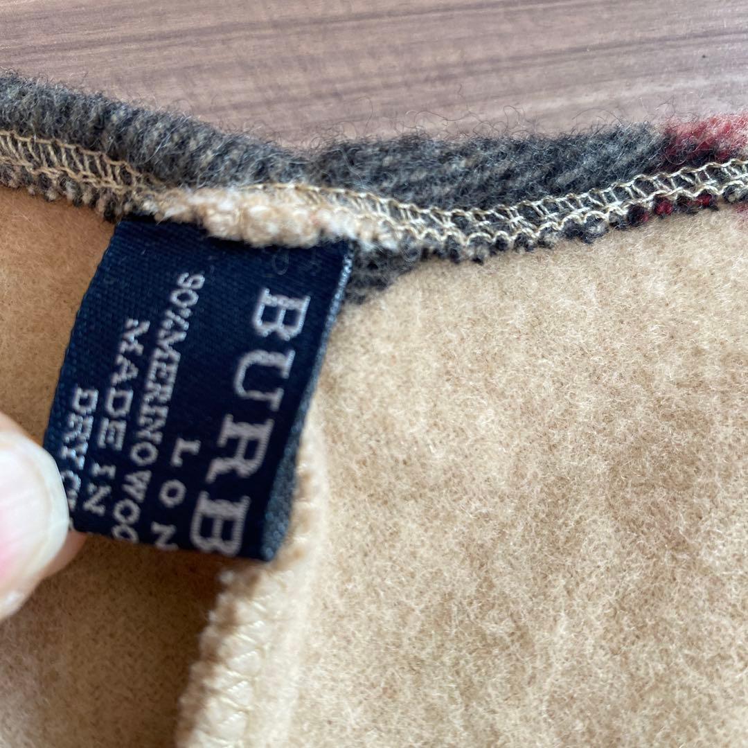 ★*★様 英国製 BURBERRYバーバリー チェック柄 カシミヤ ポンチョ ケ