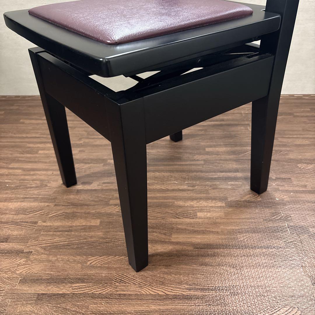 【美品】 YAMAHA トムソン椅子 ピアノ椅子 調整 座面エンジ