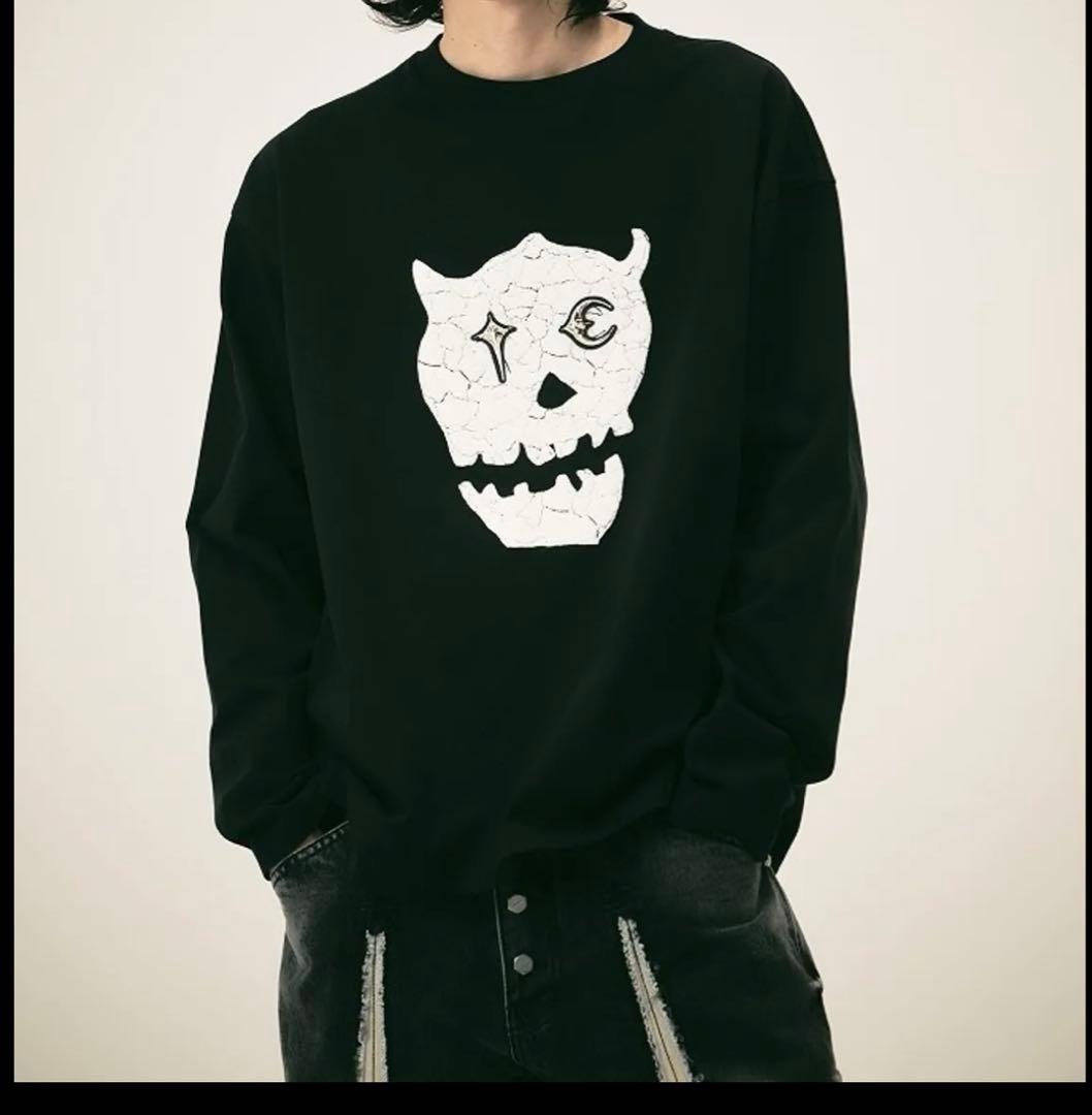 【THUG CLUB】TC Skull Long-Sleeve ブラック