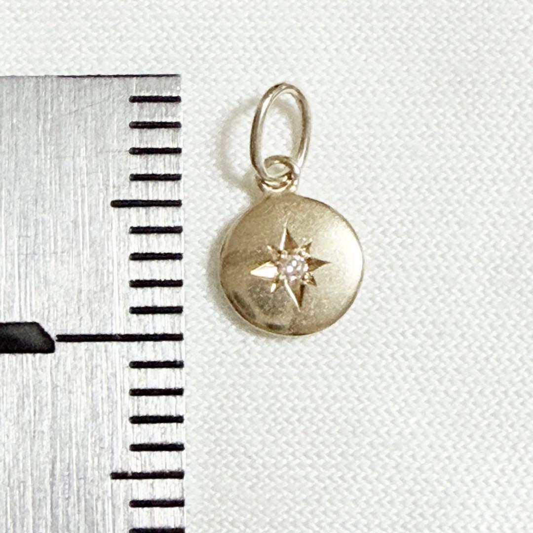 K10 10金　YG ダイヤモンド　　ネックレス　チャーム　ペンダント