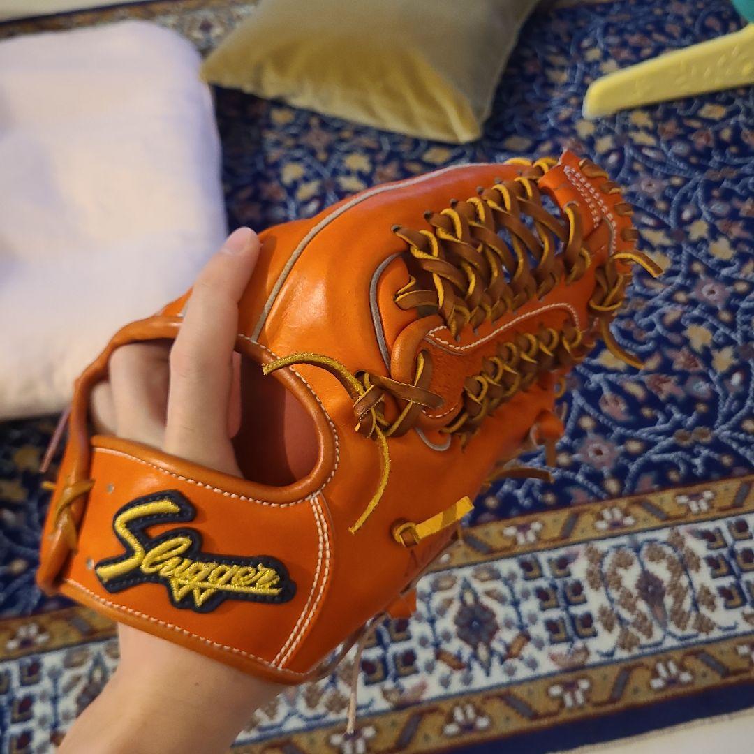 Slugger 硬式内野手用グローブ オレンジ