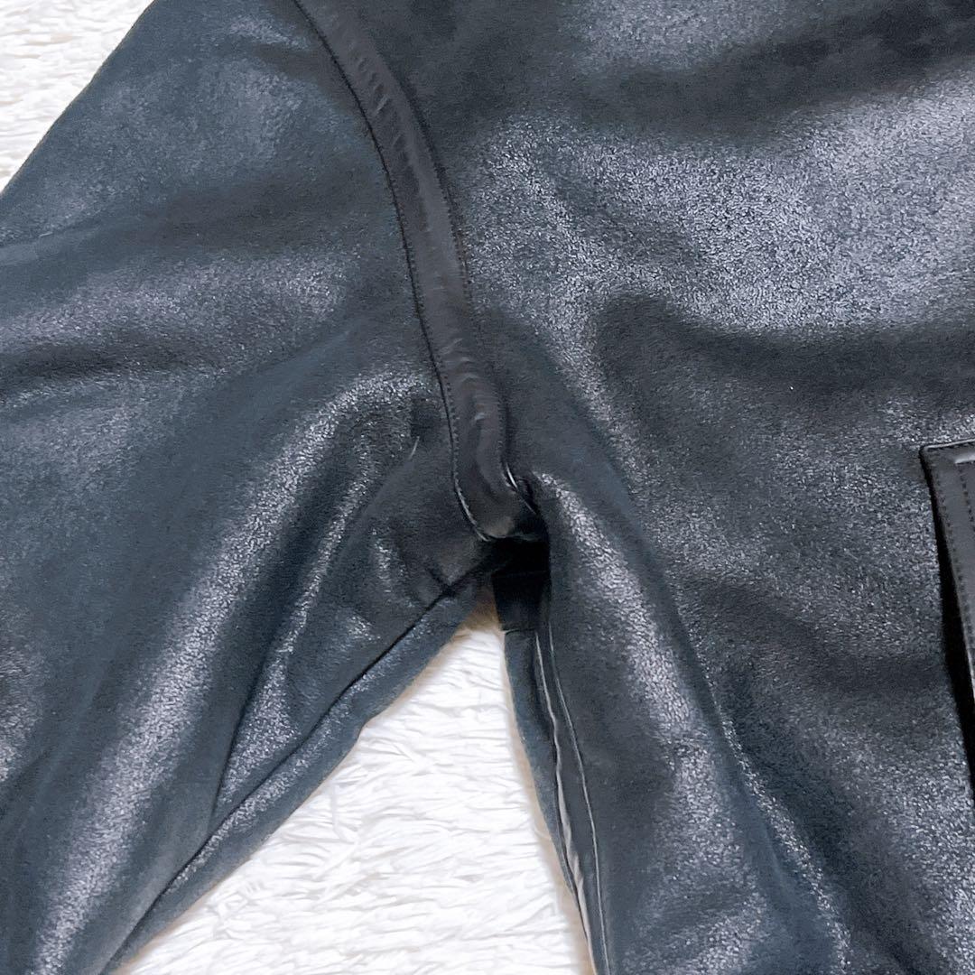 ALPHA ボア フェイクムートン b-3 フライトジャケット ブラック 2XL