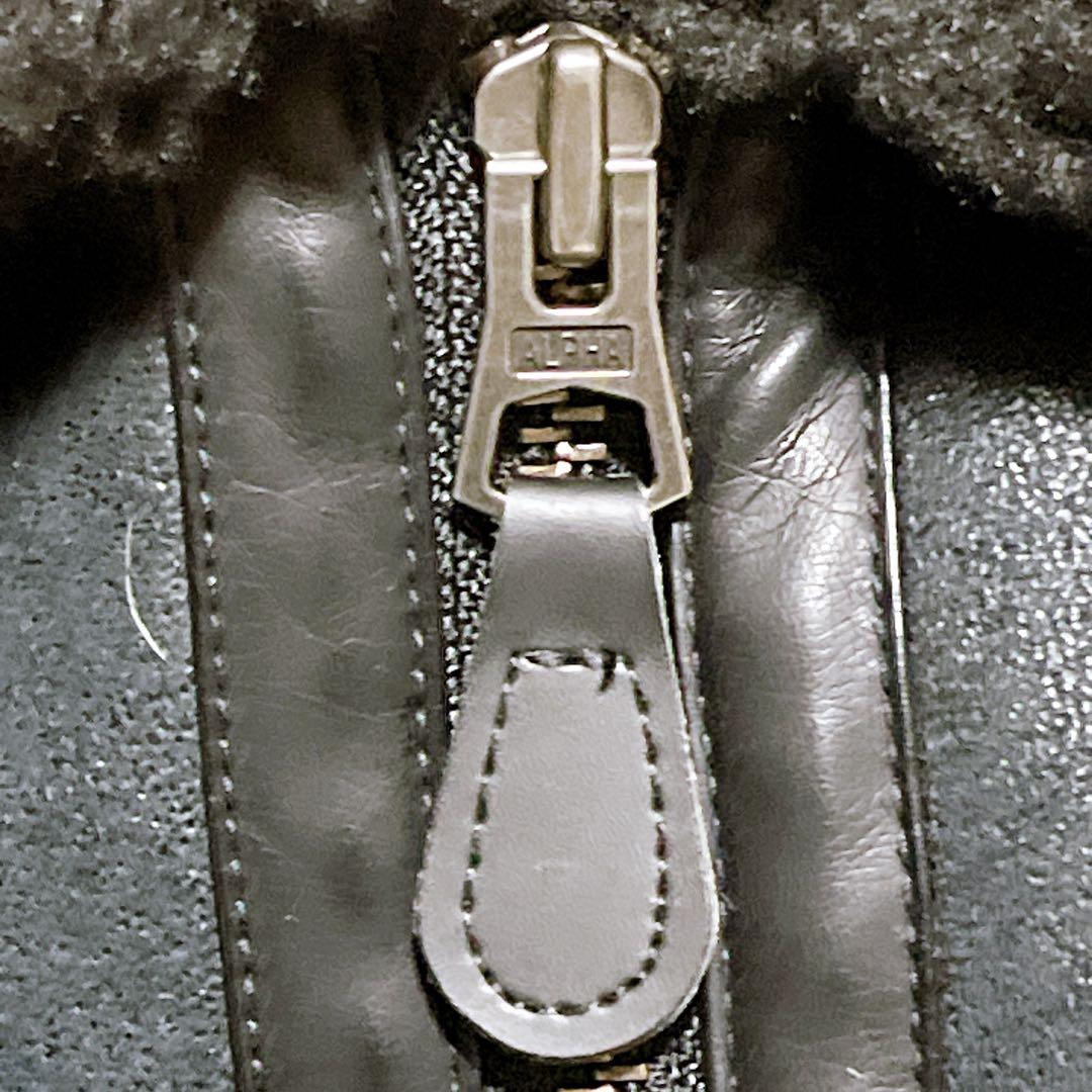 ALPHA ボア フェイクムートン b-3 フライトジャケット ブラック 2XL