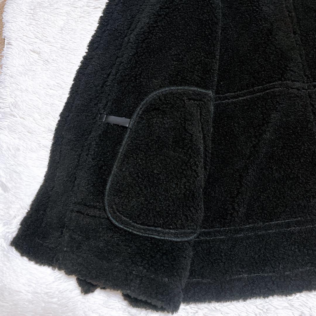 ALPHA ボア フェイクムートン b-3 フライトジャケット ブラック 2XL