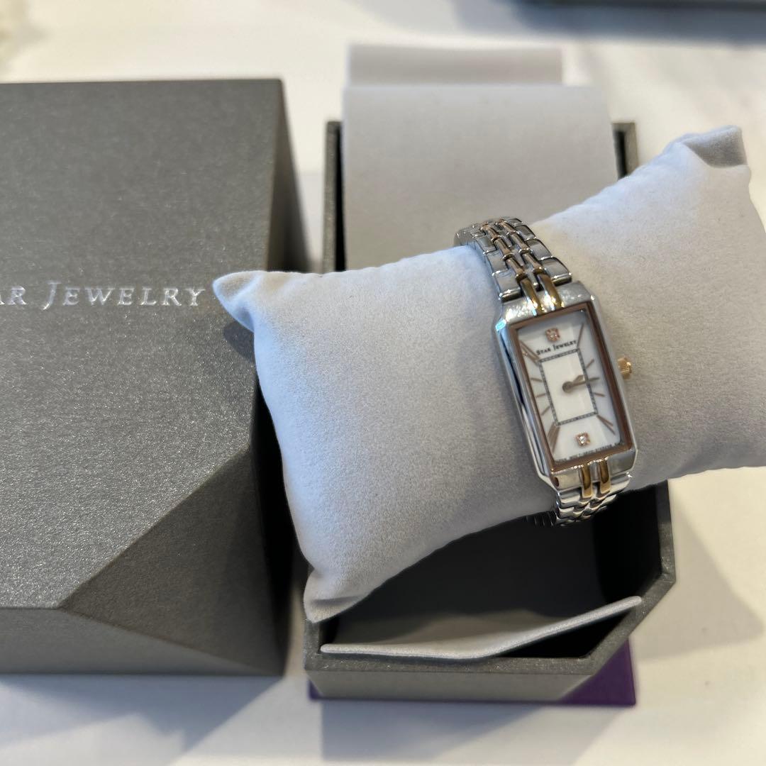 スタージュエリー　ソーラーウォッチ　コンビ