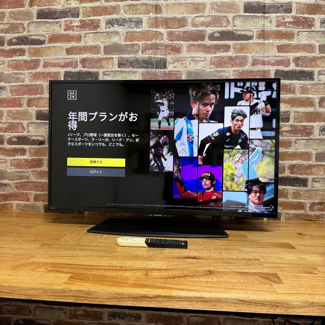 シャープ 40V型 4K液晶テレビ AQUOS 4T-C40BJ1 動画アプリ○