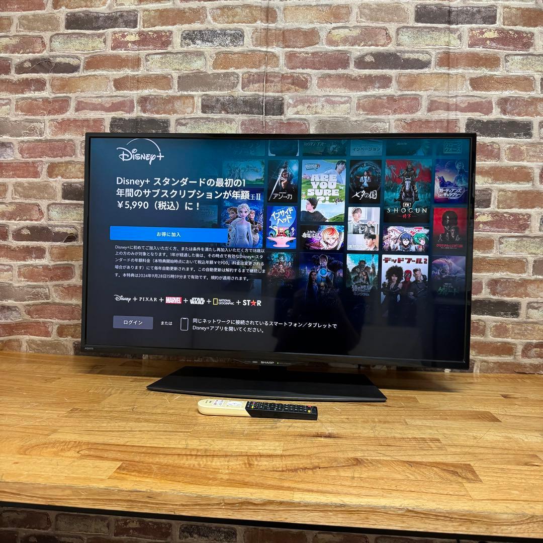 シャープ 40V型 4K液晶テレビ AQUOS 4T-C40BJ1 動画アプリ○