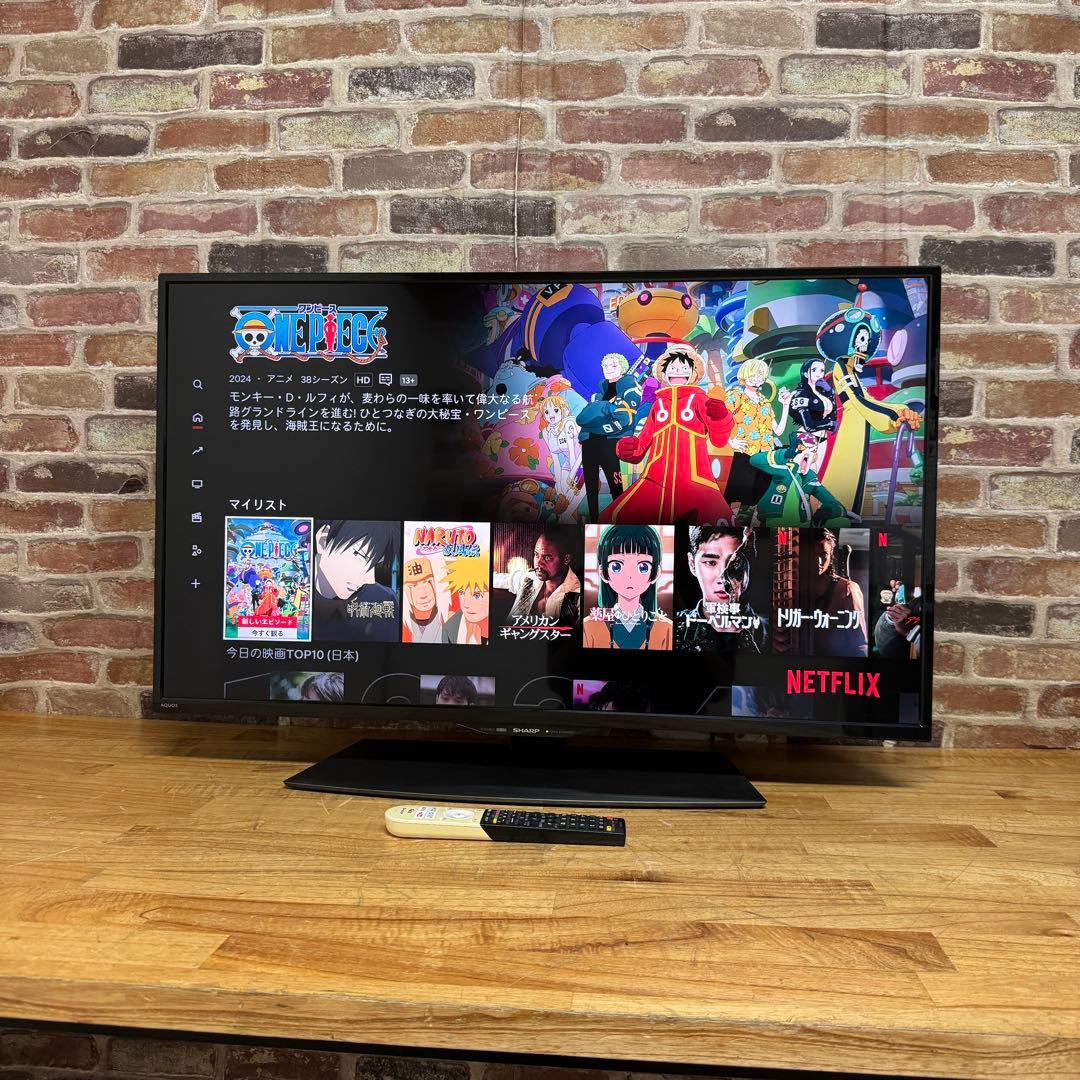 シャープ 40V型 4K液晶テレビ AQUOS 4T-C40BJ1 動画アプリ○