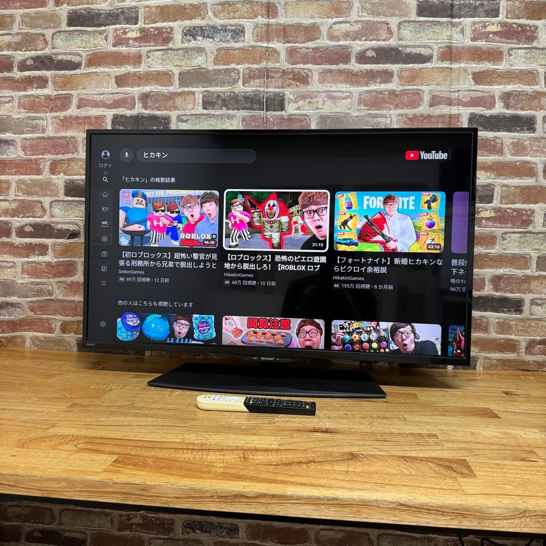 シャープ 40V型 4K液晶テレビ AQUOS 4T-C40BJ1 動画アプリ○