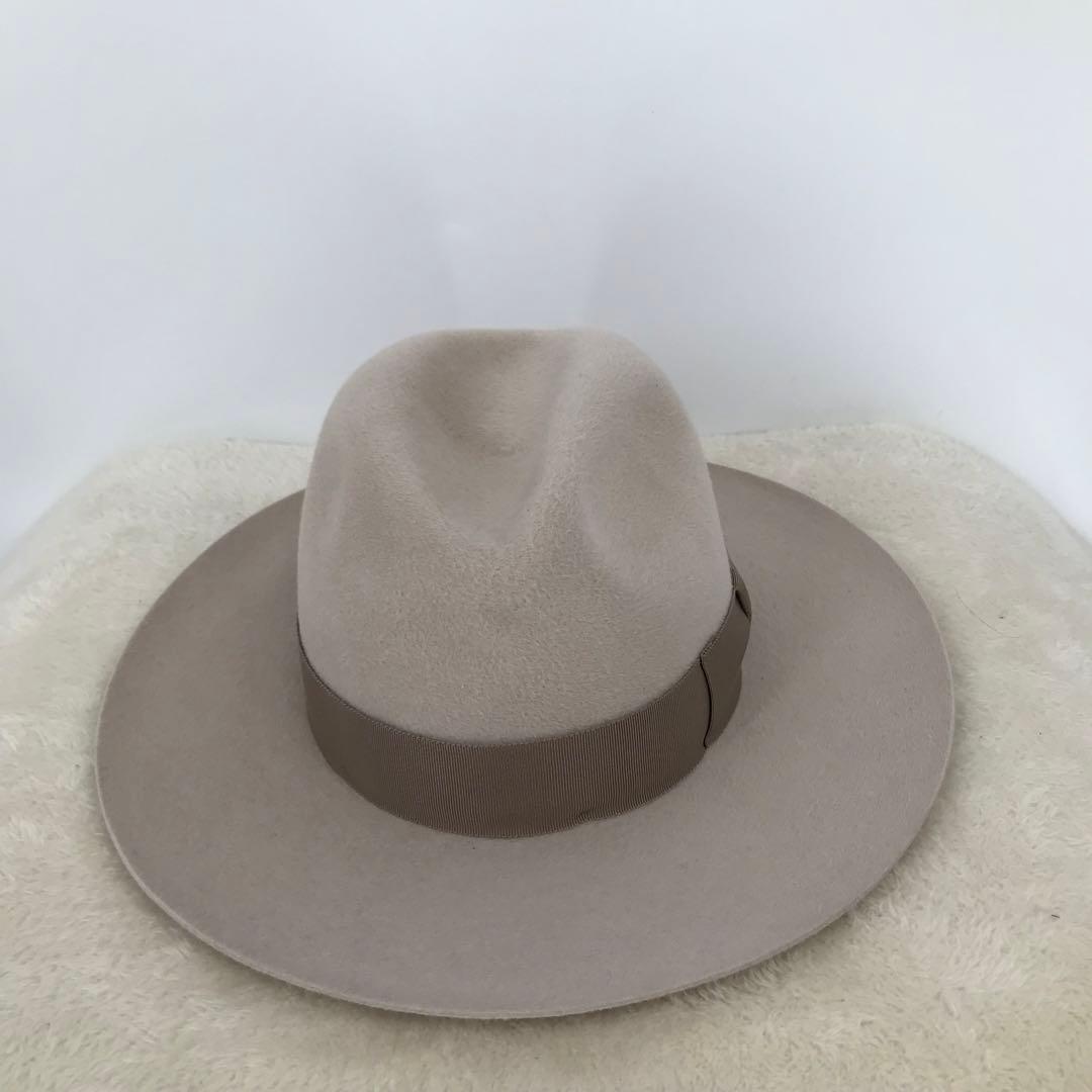 ワコマリア　ハット　M　58　ベージュ　ラビットファー