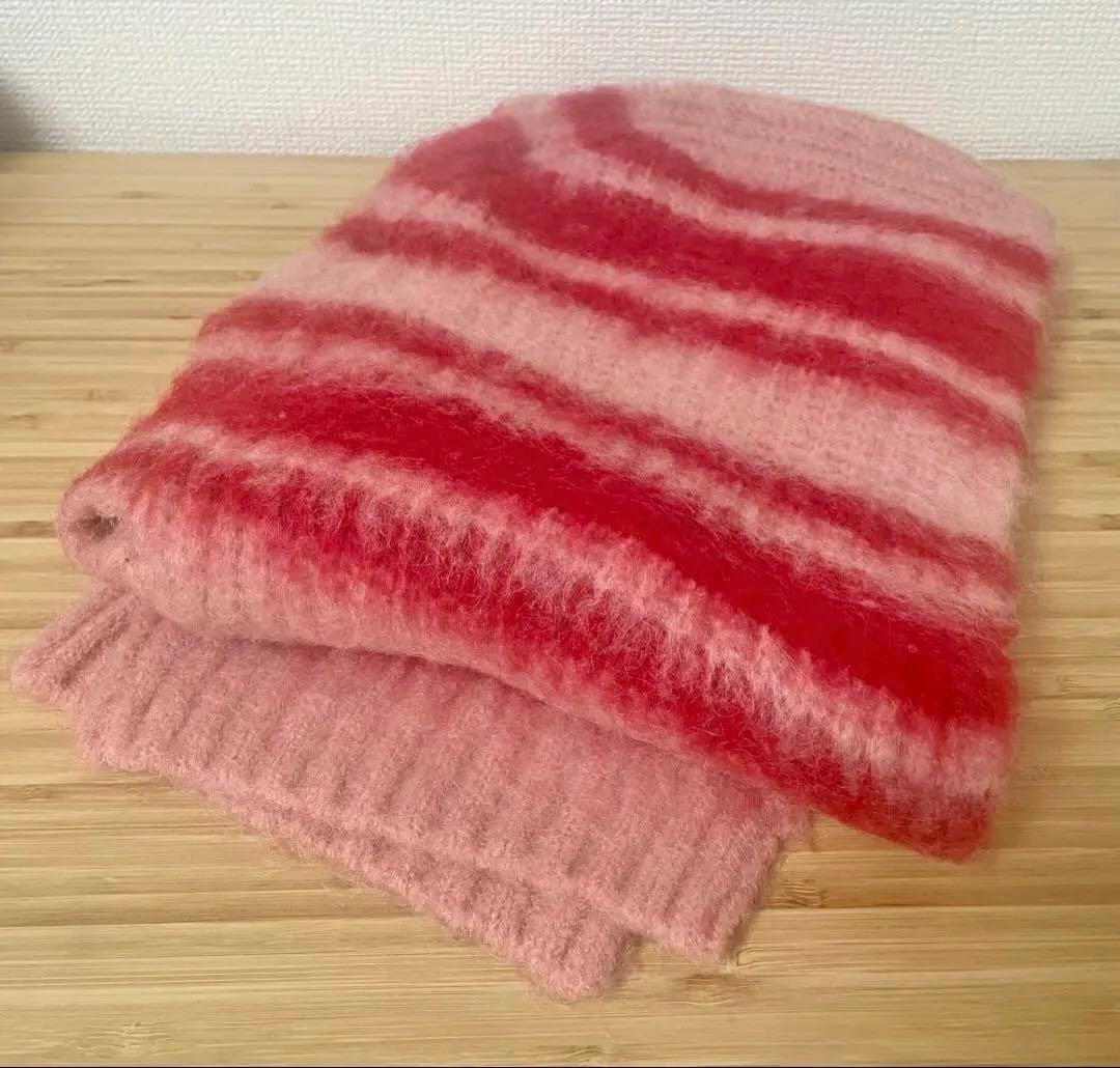 POPPY ポピー BORDER KNIT HOOD WARMER あさぎーにょ