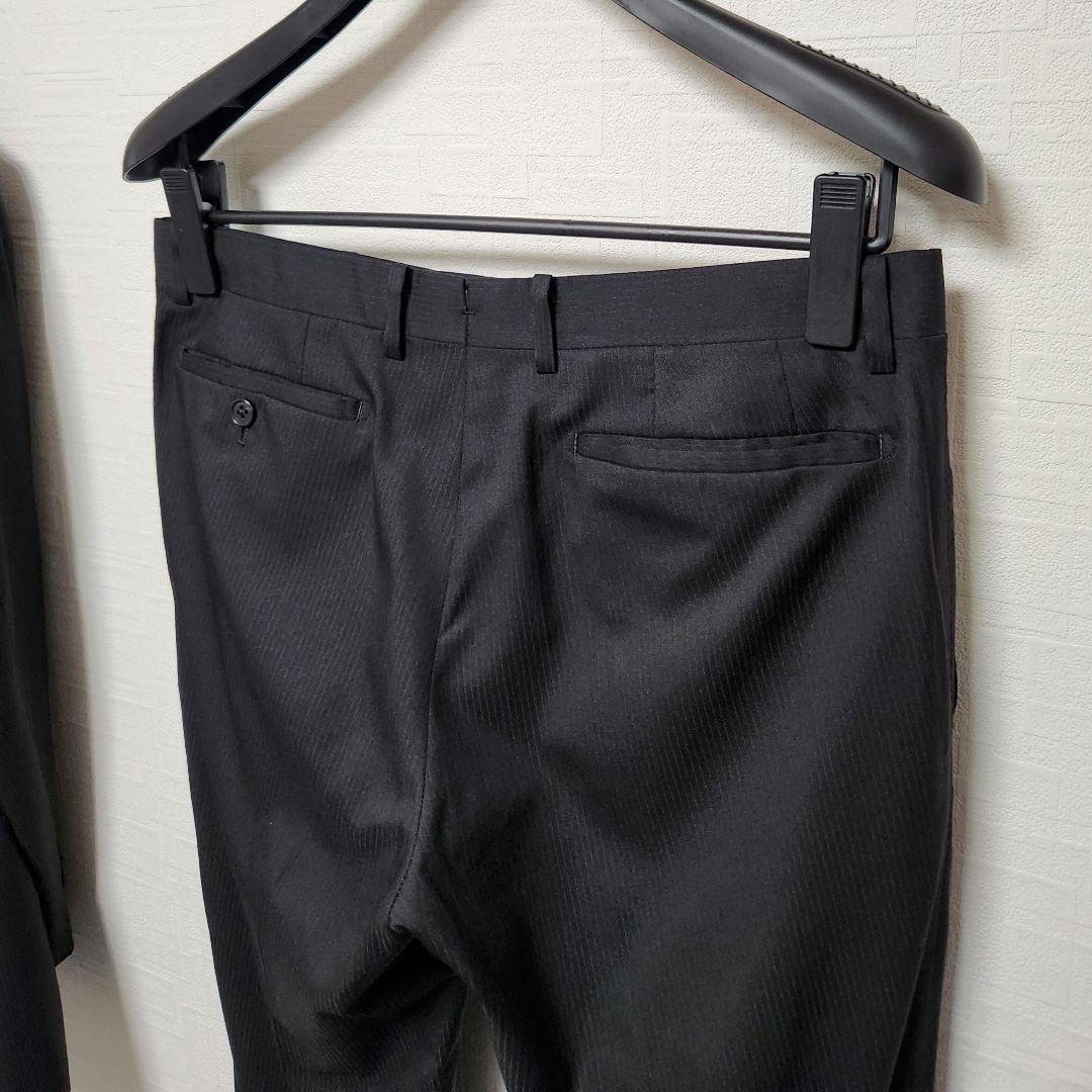 スーツカンパニー　メンズ　スーツ　スリーピース　ブラック　4シーズン　ストレッチ