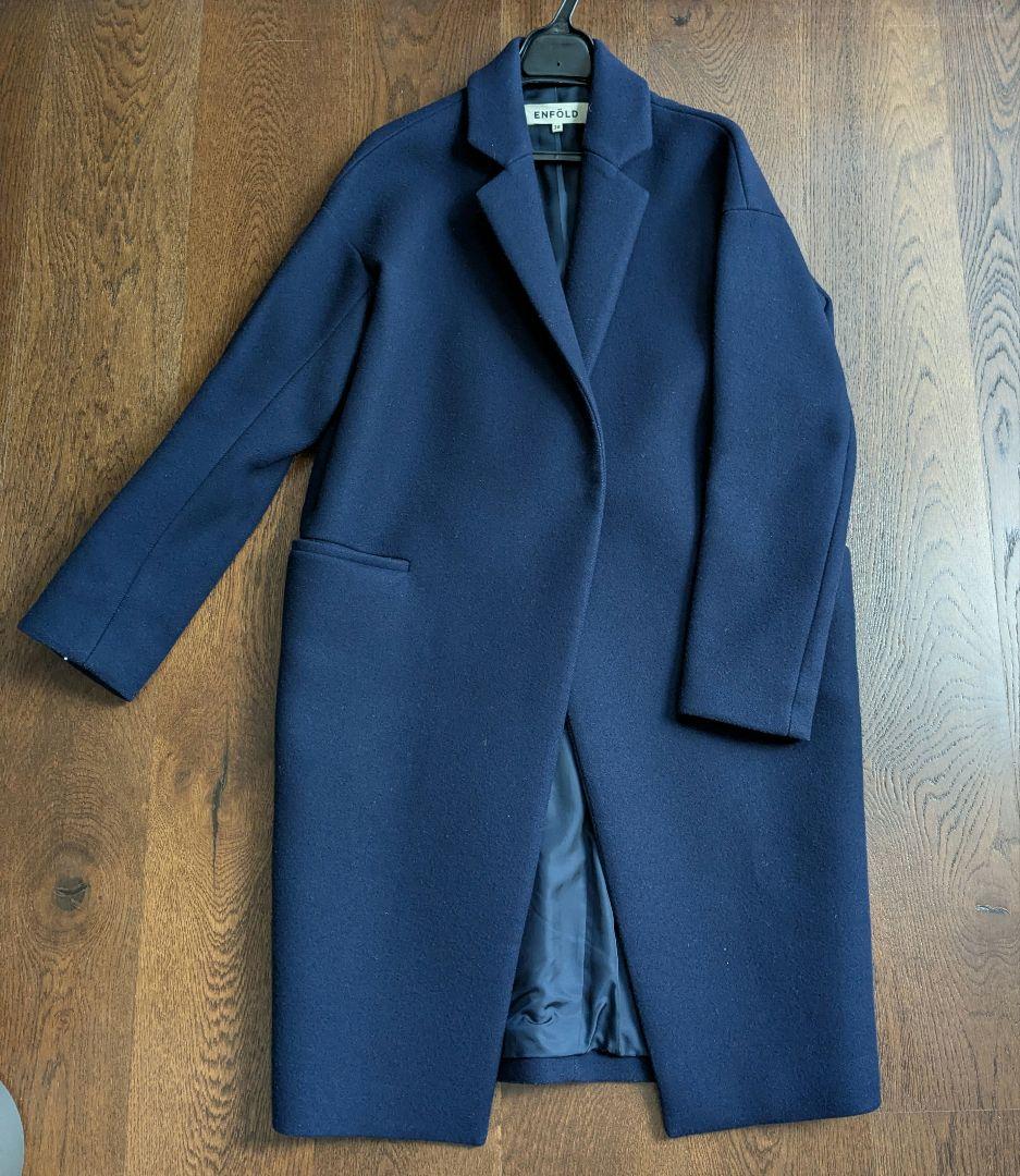 ひよこ豆様。ENFOLD エンフォルドウールメルトンチェスターコートネイビー38