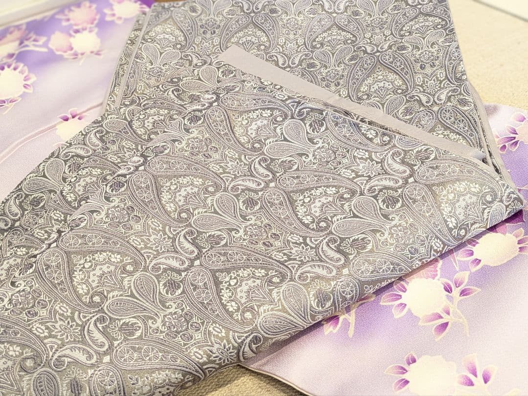 振袖フルセット 身丈155裄62 豪華振袖 暈し染め 銀彩 紫 逸品 成人式