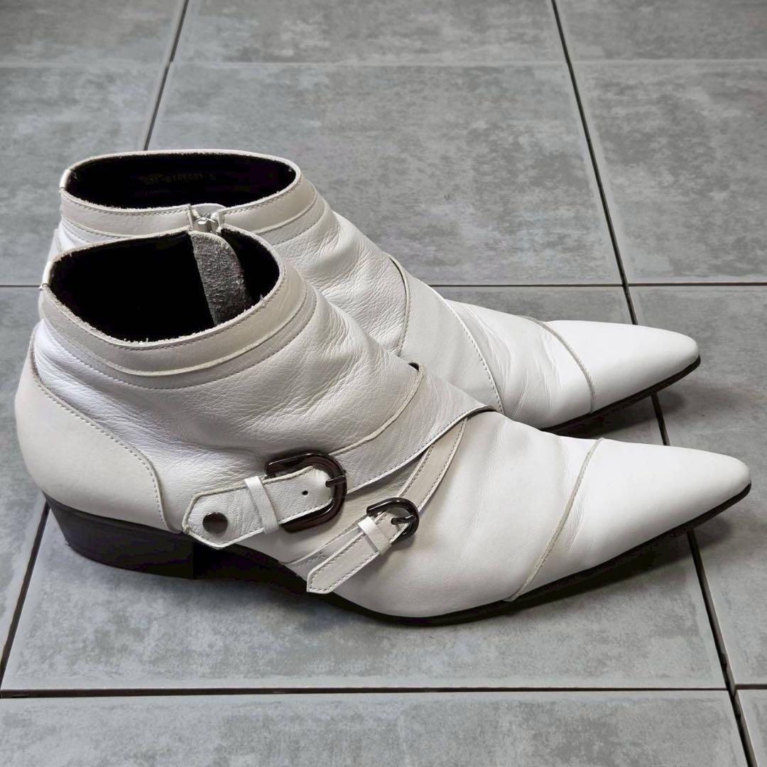 希少 TORNADO MART ダブルベルテッド ハーフブーツ サイドジップ