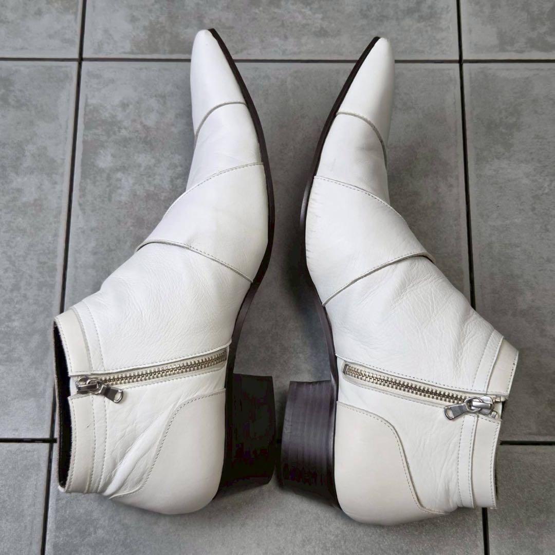 希少 TORNADO MART ダブルベルテッド ハーフブーツ サイドジップ