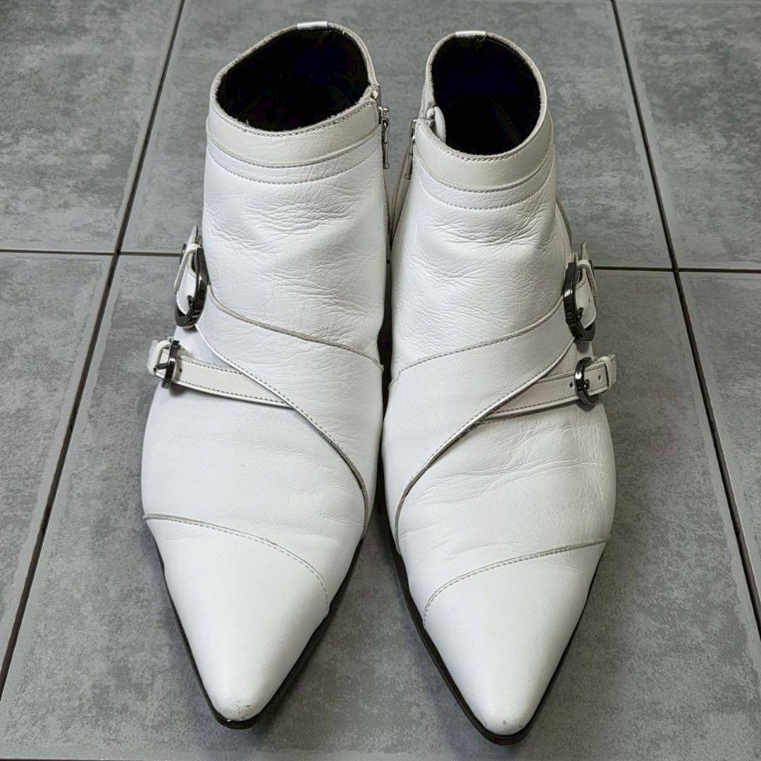 希少 TORNADO MART ダブルベルテッド ハーフブーツ サイドジップ