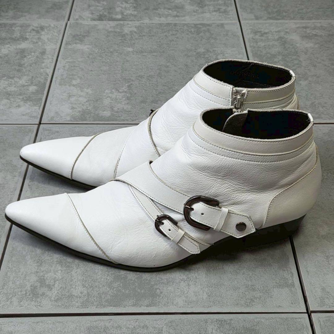 希少 TORNADO MART ダブルベルテッド ハーフブーツ サイドジップ