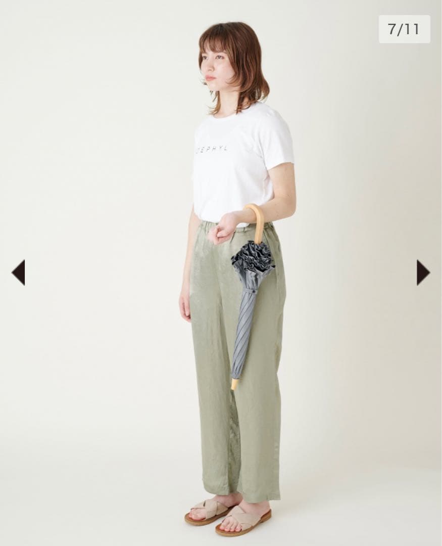 サンバリア100 長傘 Sサイズ フリル / フロスト　グレー