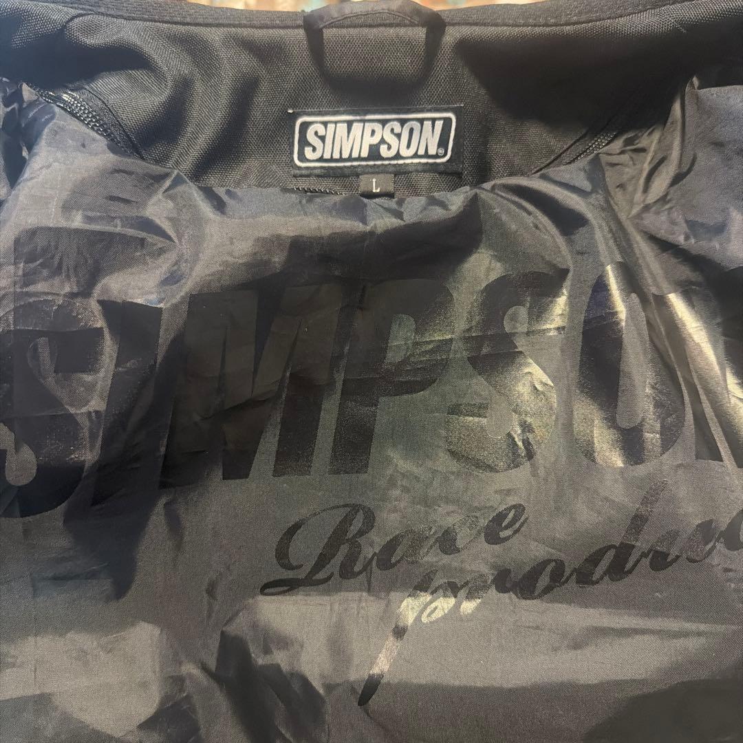 SIMPSONシンプソン ライダースジャケット　インナー、プロテクター　L