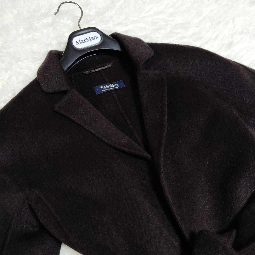 美品 マックスマーラ クチートアマーノ カシミア アンゴラ 36 現行 ブラウン