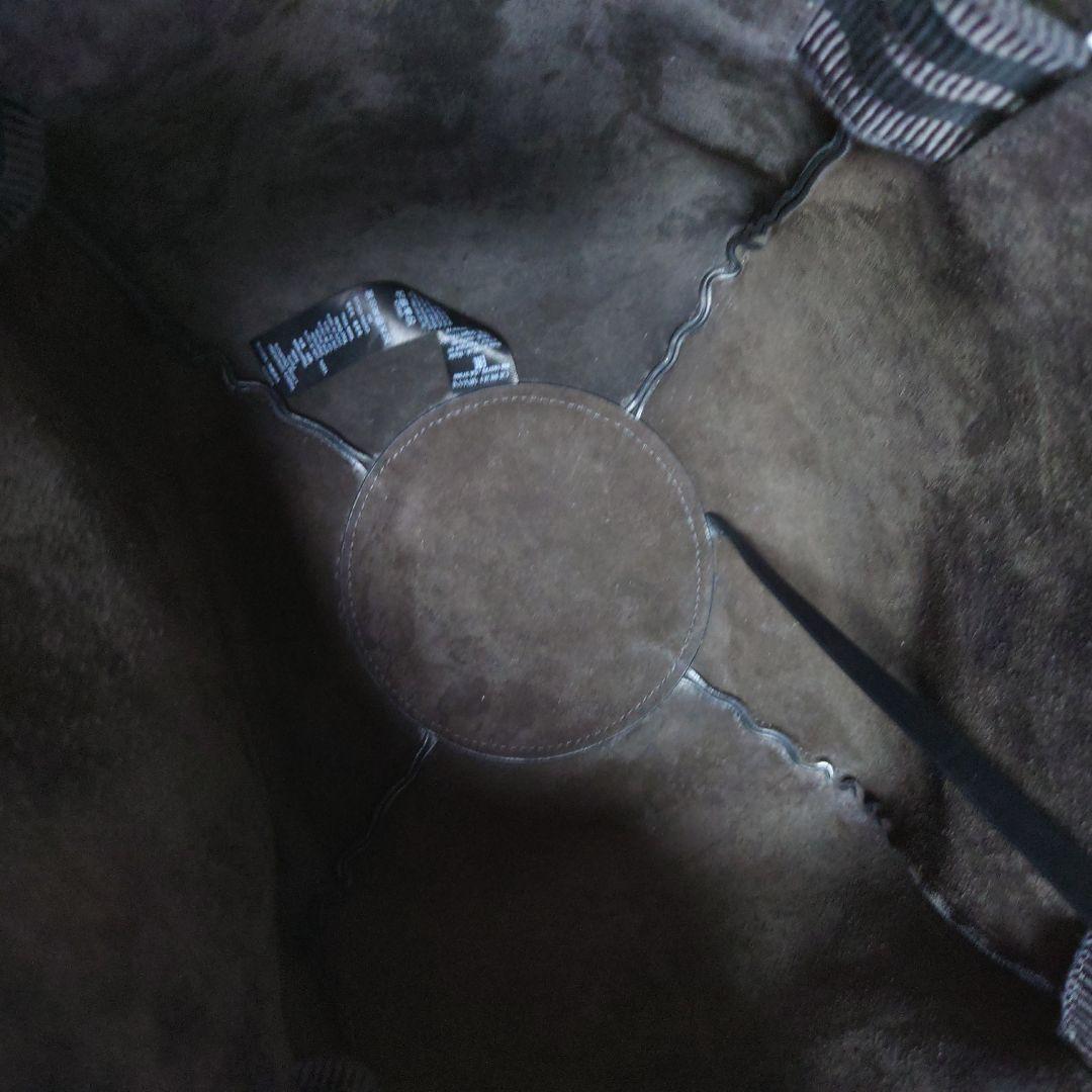 GIORGIO ARMANI　ブラックレザー　トートバッグ　ショルダーバッグ