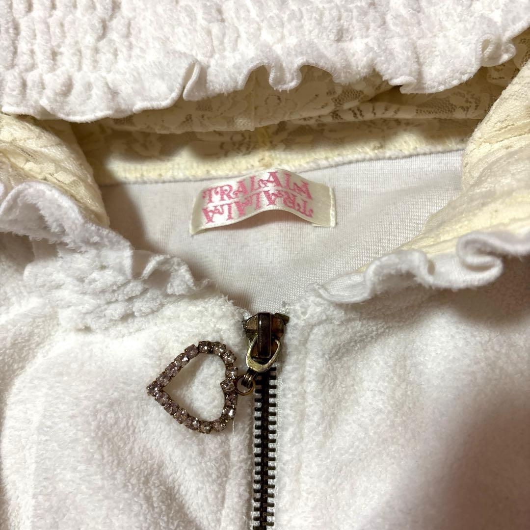 トゥララ　フリルレースパーカー　ハートチャーム　姫ギャルy2k リズリサ