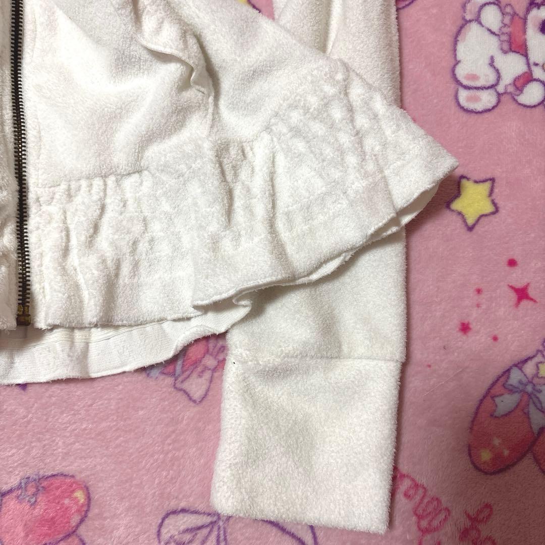 トゥララ　フリルレースパーカー　ハートチャーム　姫ギャルy2k リズリサ