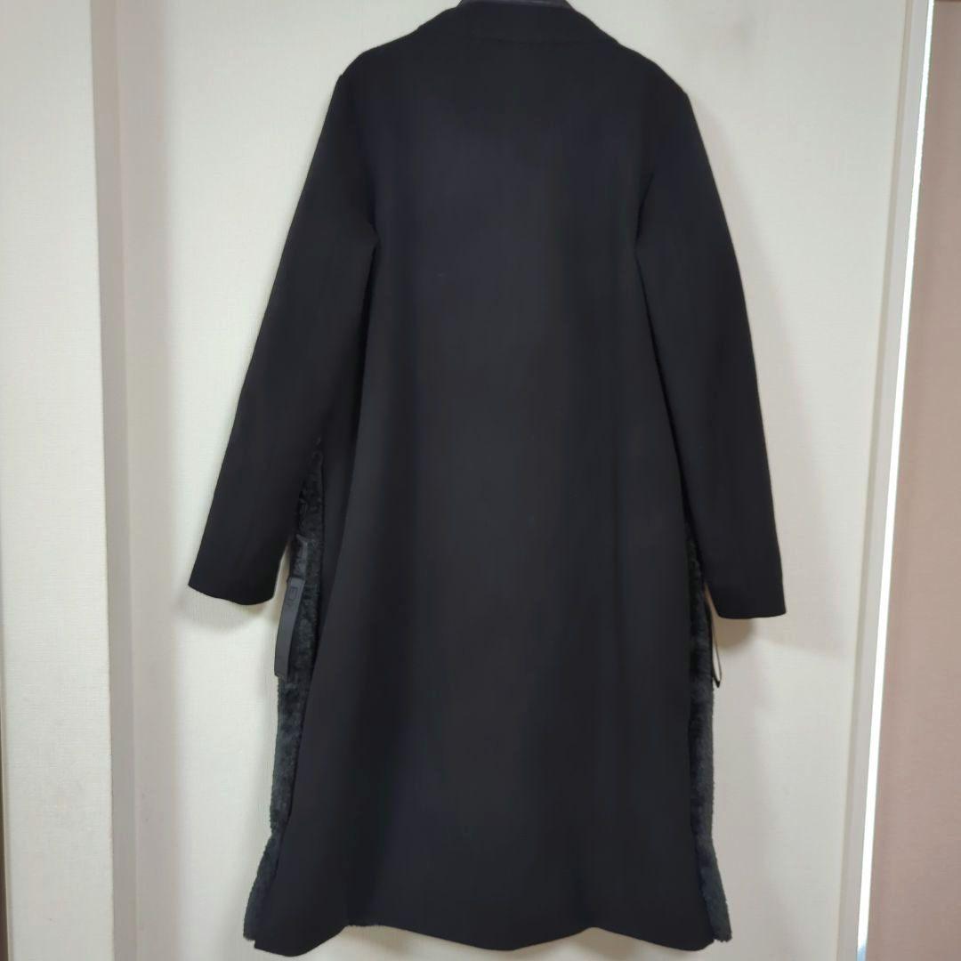 VESGIOIA (ベスジョーヤ)異素材 コンビ スタンドカラー ロングコート