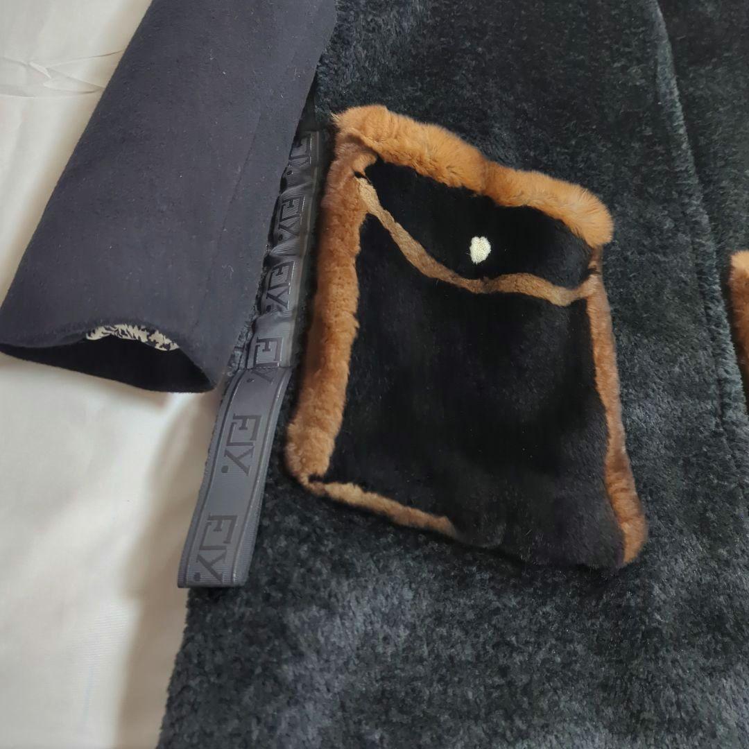 VESGIOIA (ベスジョーヤ)異素材 コンビ スタンドカラー ロングコート