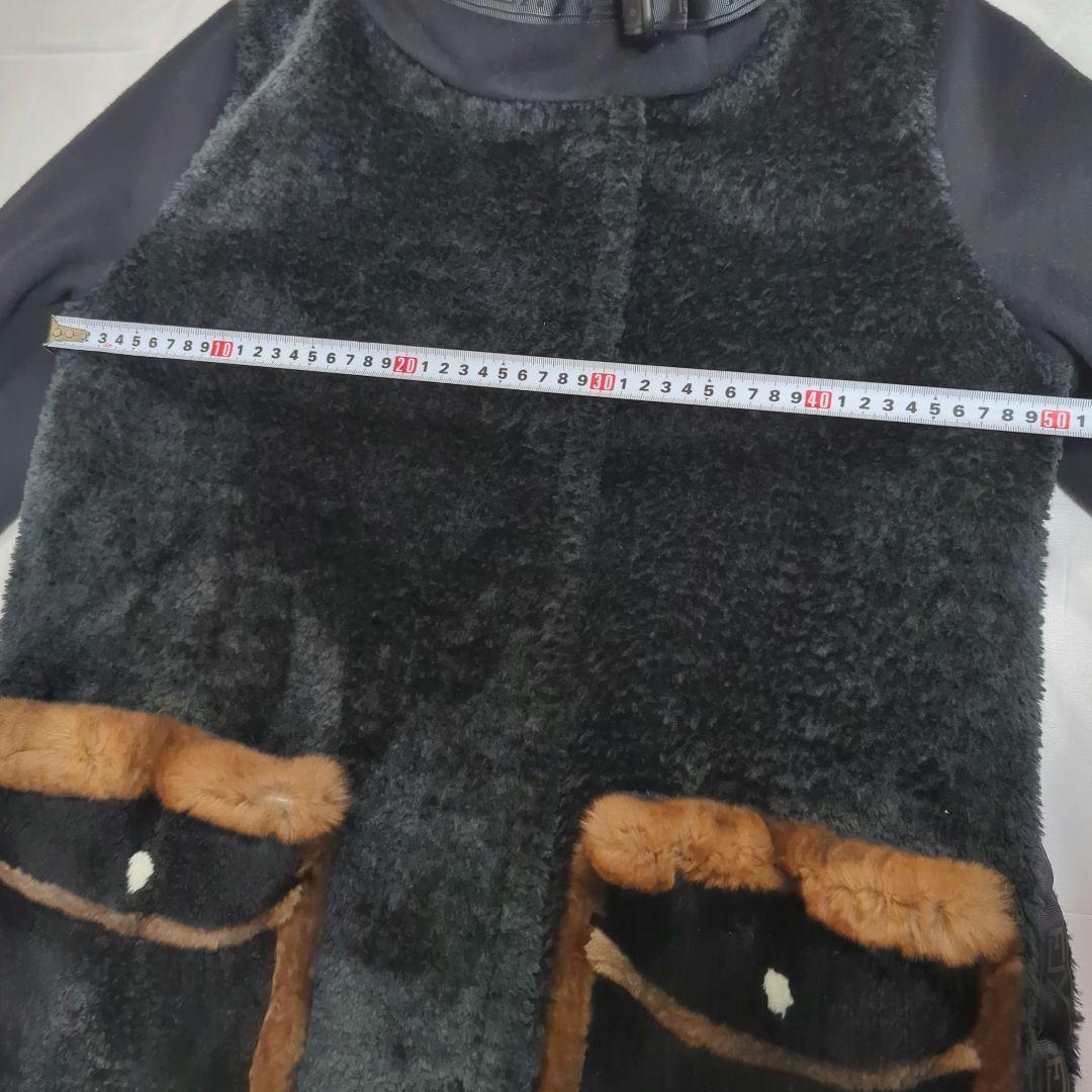 VESGIOIA (ベスジョーヤ)異素材 コンビ スタンドカラー ロングコート