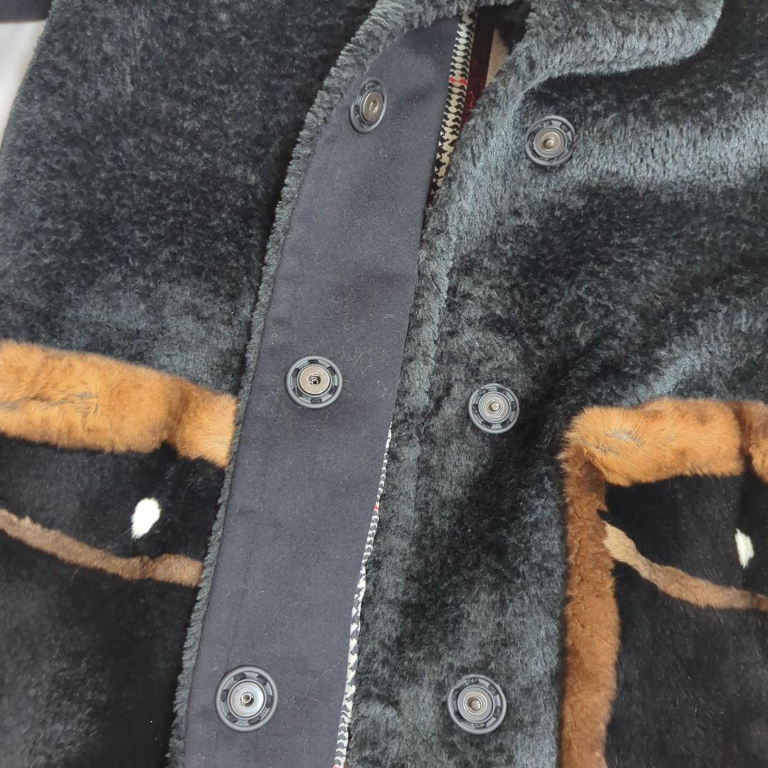 VESGIOIA (ベスジョーヤ)異素材 コンビ スタンドカラー ロングコート