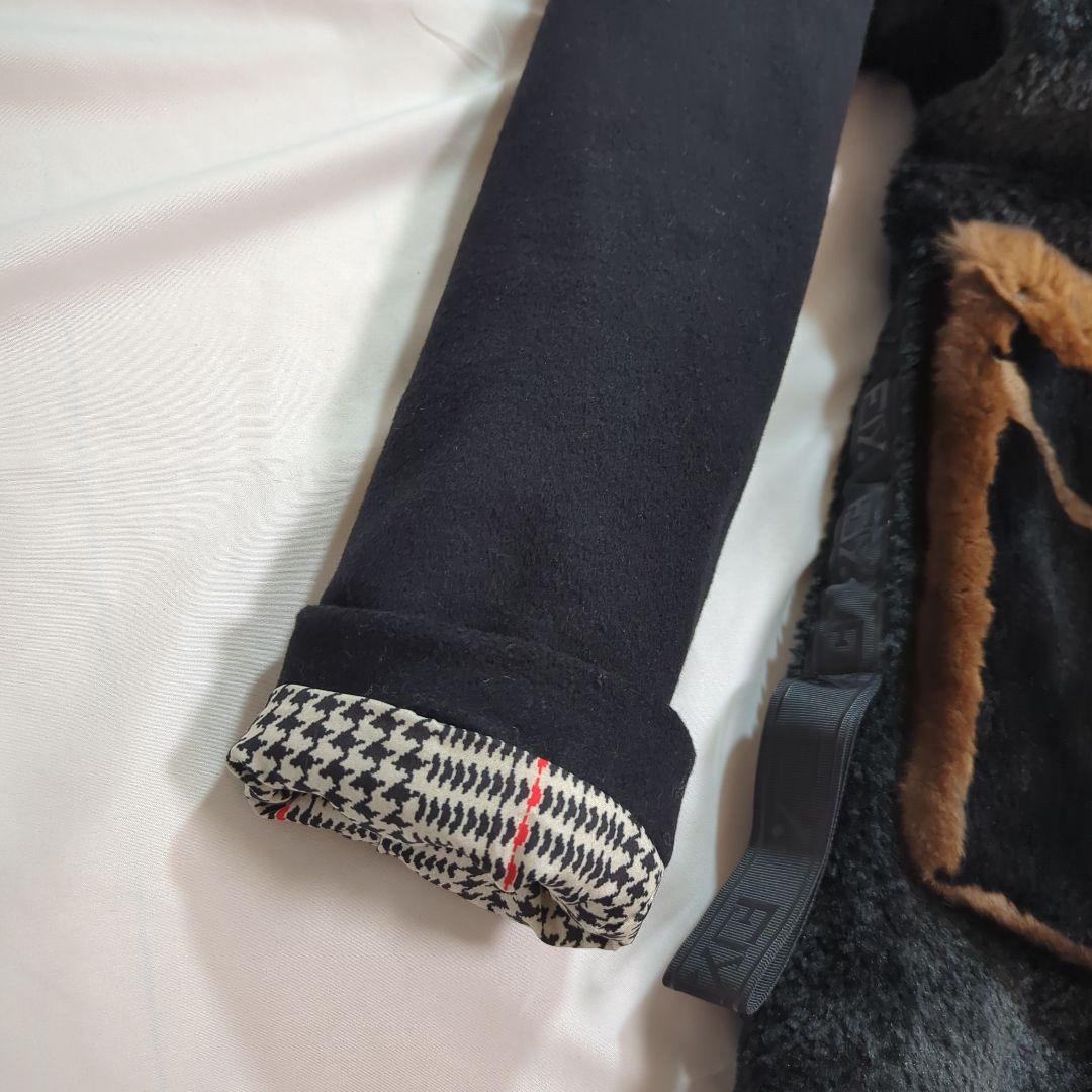 VESGIOIA (ベスジョーヤ)異素材 コンビ スタンドカラー ロングコート