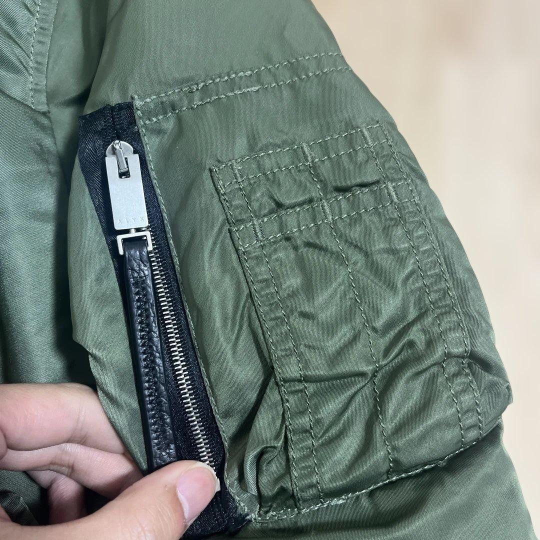 ALYX × ALPHA MA-1 ボンバージャケット カーキ ダメージ加工