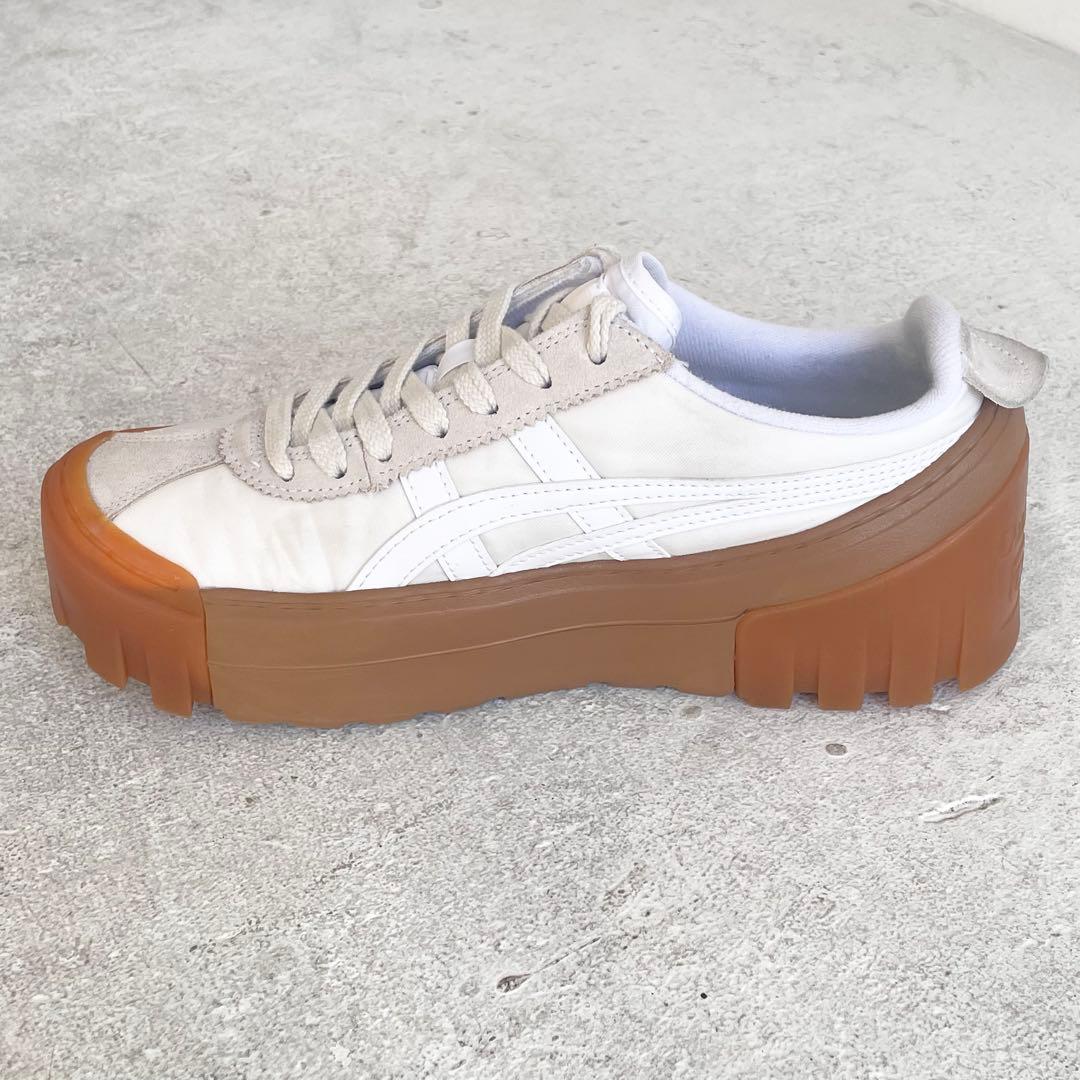 オニツカタイガー デレゲーションチャンク 厚底スニーカー 白 24.5