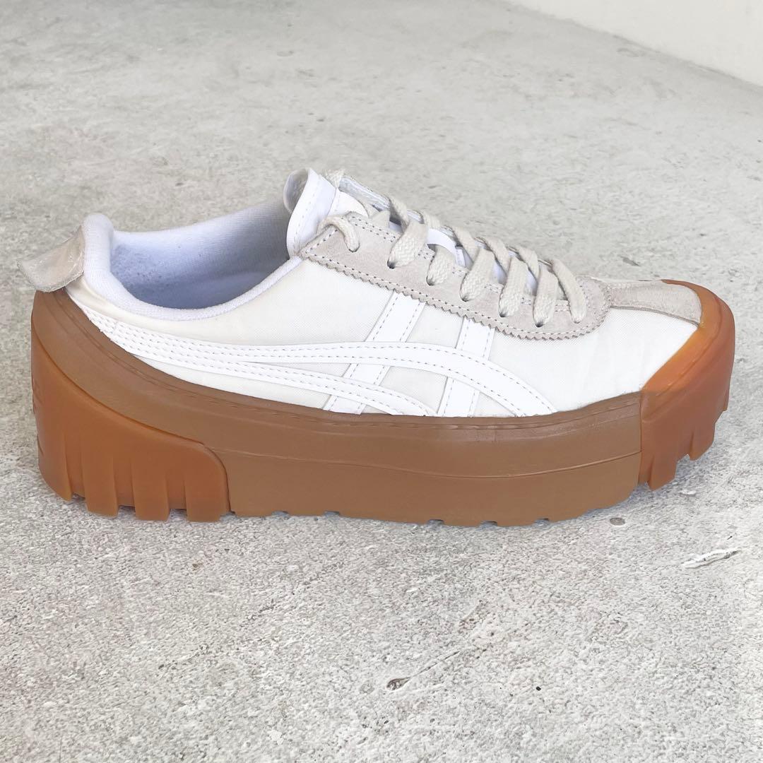 オニツカタイガー デレゲーションチャンク 厚底スニーカー 白 24.5