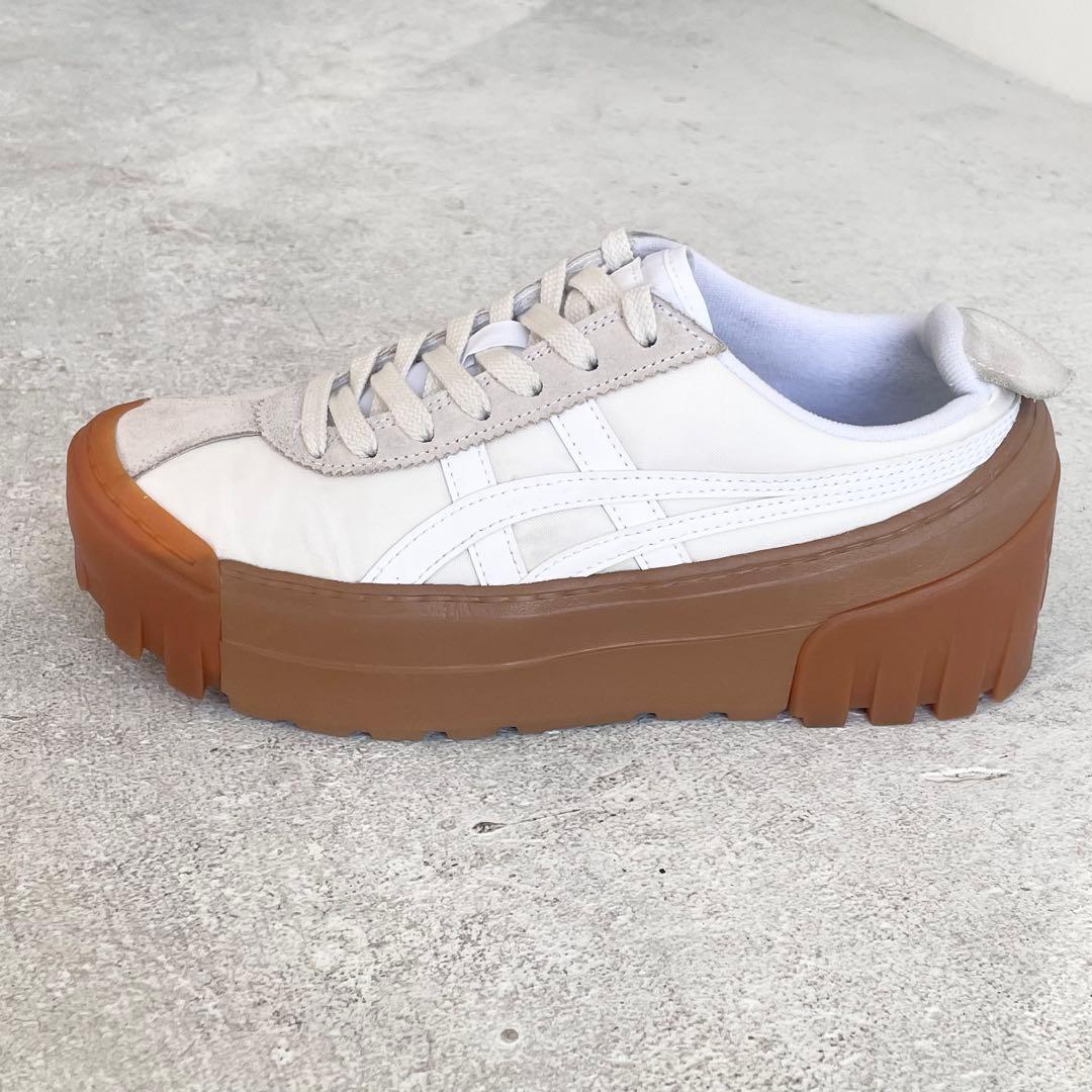 オニツカタイガー デレゲーションチャンク 厚底スニーカー 白 24.5