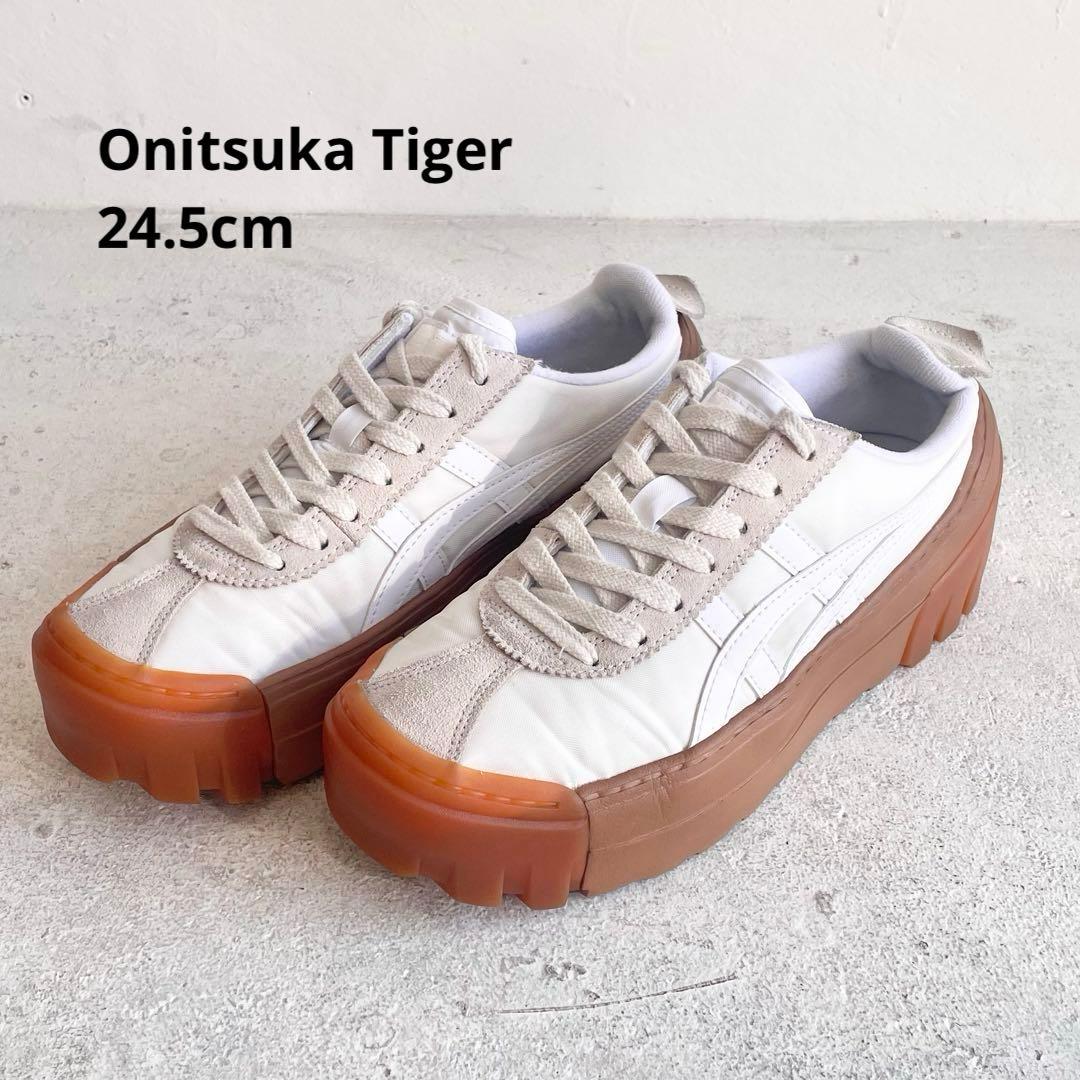 オニツカタイガー デレゲーションチャンク 厚底スニーカー 白 24.5