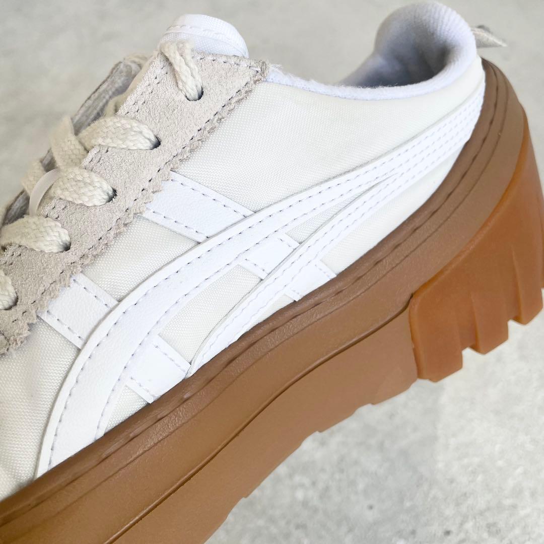 オニツカタイガー デレゲーションチャンク 厚底スニーカー 白 24.5