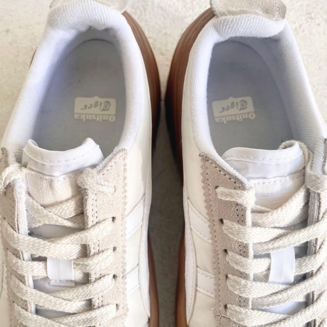 オニツカタイガー デレゲーションチャンク 厚底スニーカー 白 24.5