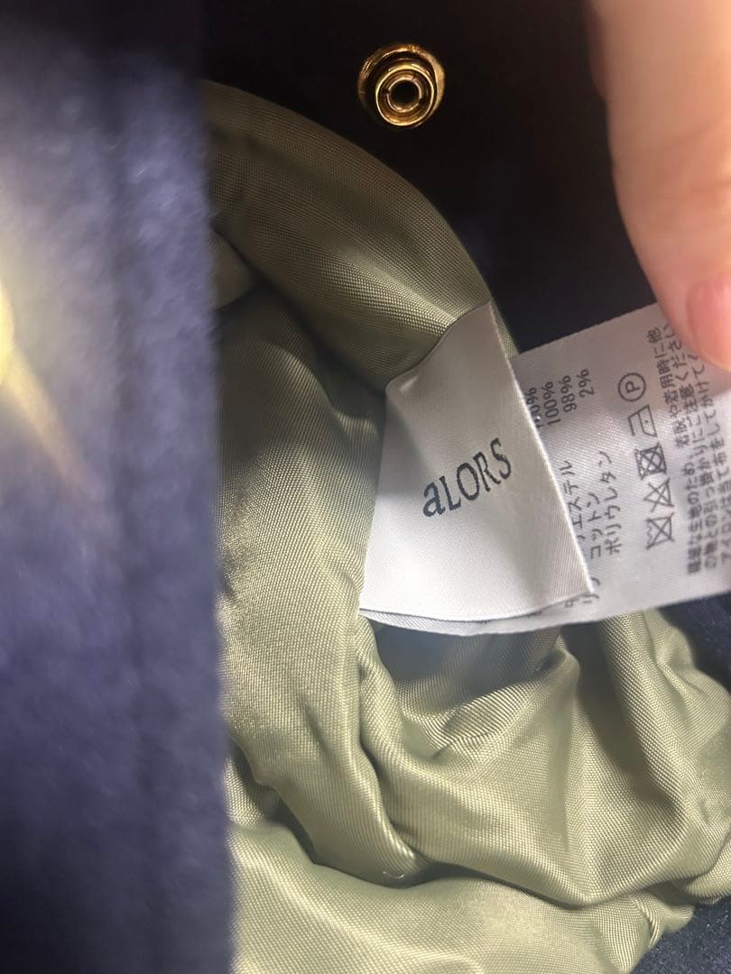 【美品】aLORS アロー　ブルゾン　ガビ　ダークネイビー