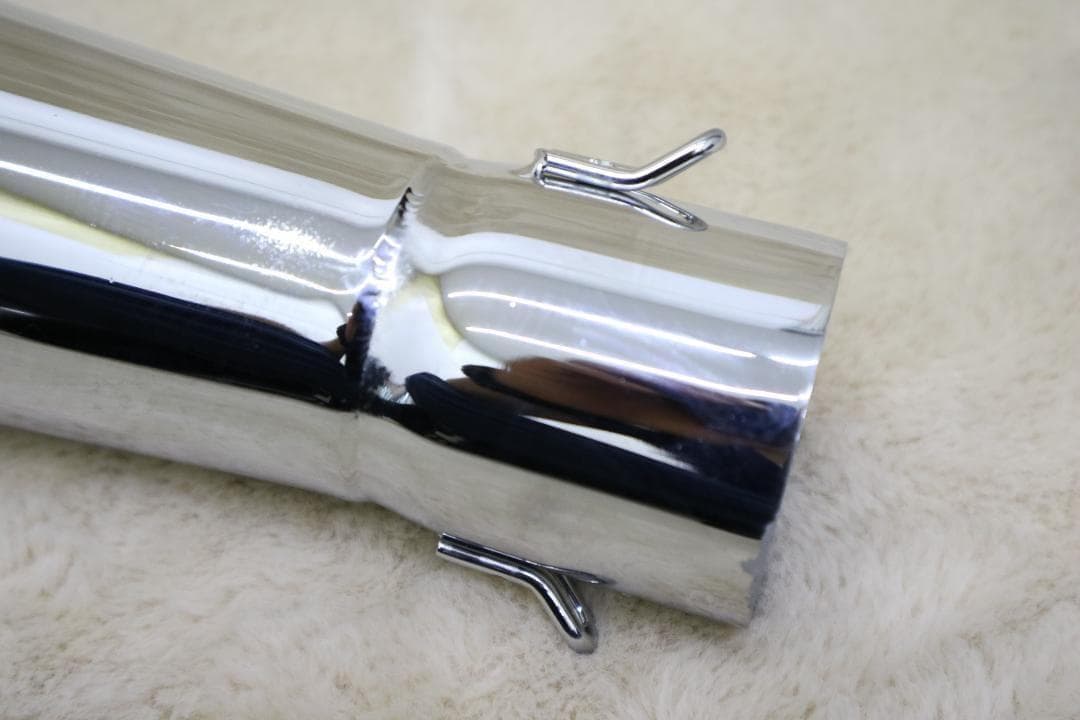 メッキ　メガホン＋インナーサイレンサー　付５０．８/ラッパ 爆音 スチール